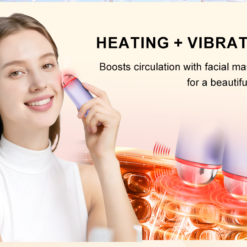 At-home facial beauty device for lifting, firming, and V-line contouring – features EMS microcurrent, thermal therapy, and light therapy for enhanced skincare absorption.
